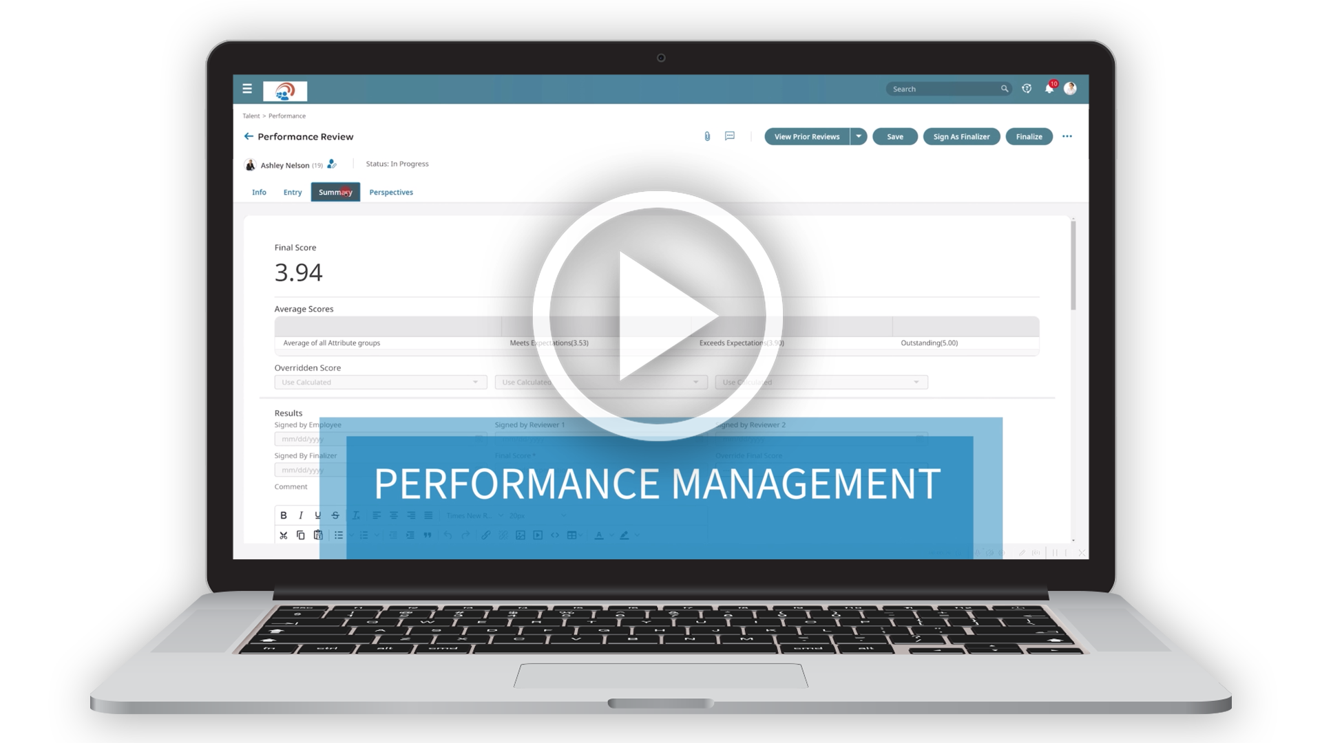 Cloud Based Performance Management Software Demo