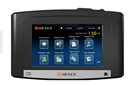 Kronos InTouch Timeclock for Inflection HR HCM Solutions