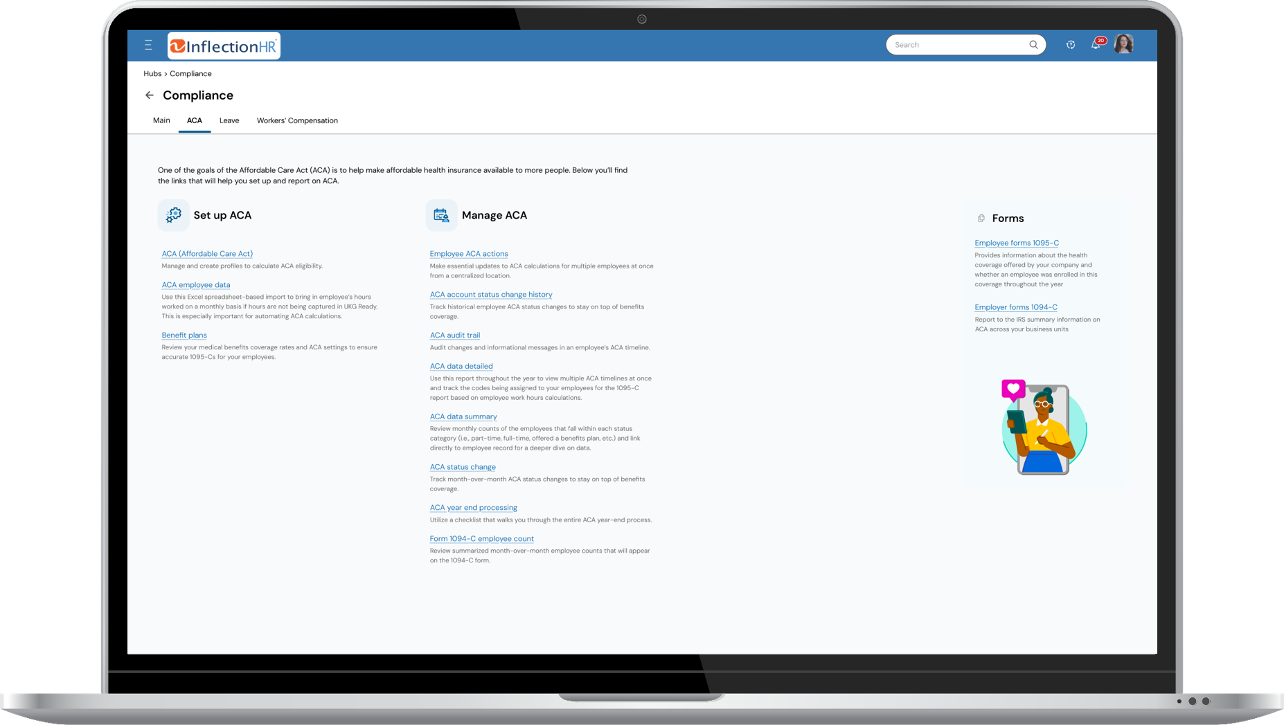 ACA Compliance Management Device Screenshot